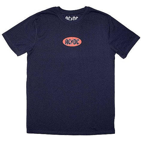 AC/DC tričko, Mini Oval Logo Navy Blue, pánské