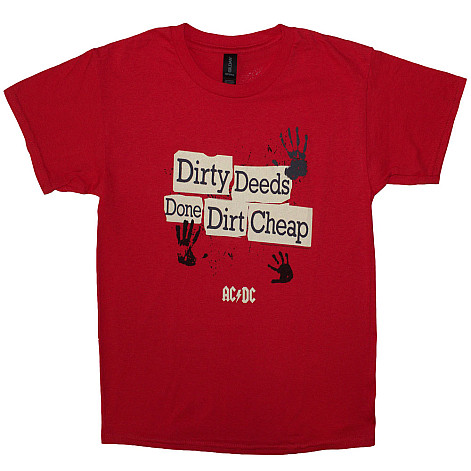 AC/DC tričko, Dirty Deeds Done Dirt Cheap Red, dětské