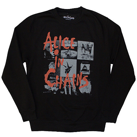 Alice In Chains mikina, Sweatshirt Albums Montage Black, pánská