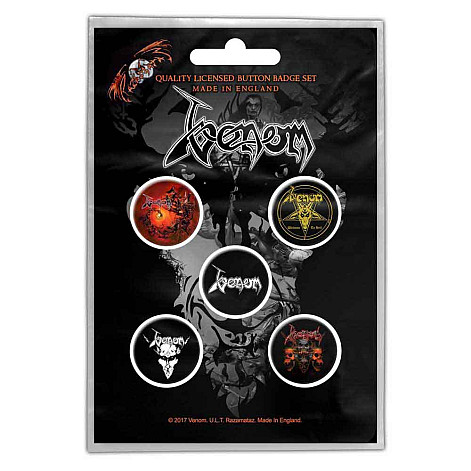 Venom set 5-ti placek průměr 25 mm, Black Metal