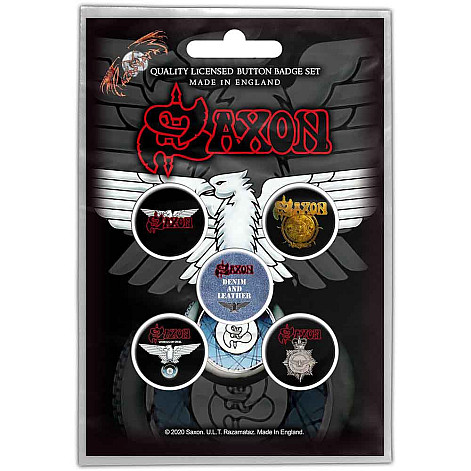 Saxon set 5-ti placek průměr 25 mm, Wheels Of Steel