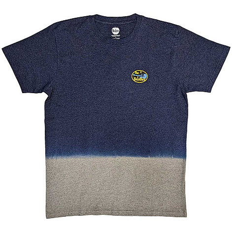 The Beatles tričko, Oval Logo Dip Dye Wash Navy Blue, pánské