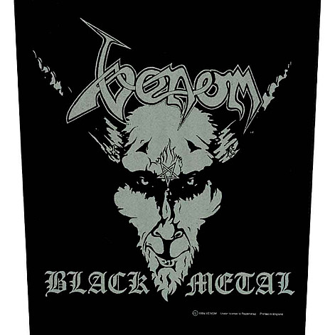 Venom nášivka na záda CO+PES 30x27x36 cm, Black Metal