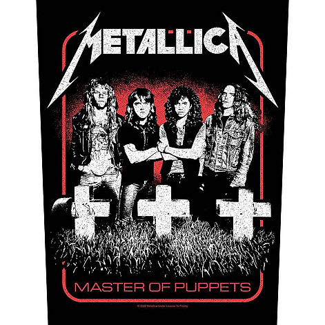 Metallica nášivka na záda CO+PES 30x27x36 cm, Master Of Puppets Band
