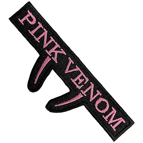 BlackPink tkaná nášivka/nažehlovačka PES 93 x 35 mm, Pink Venom