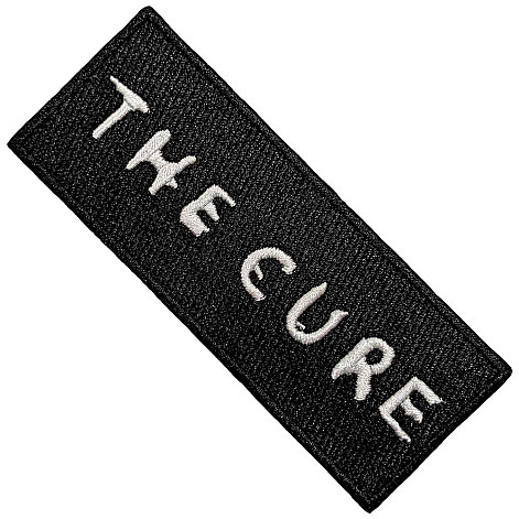 The Cure tkaná nášivka/nažehlovačka PES 105 x 40 mm, Text Logo