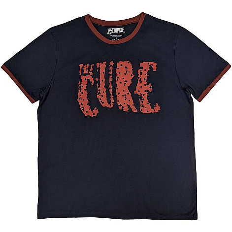 The Cure tričko, Logo Ringer Navy Blue, pánské