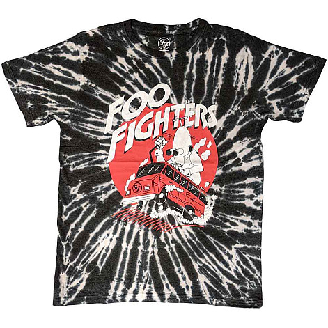 Foo Fighters tričko, Speeding Bus Dye Wash Eco Black, pánské