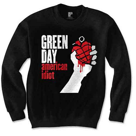 Green Day mikina, Sweatshirt American Idiot Black, pánská