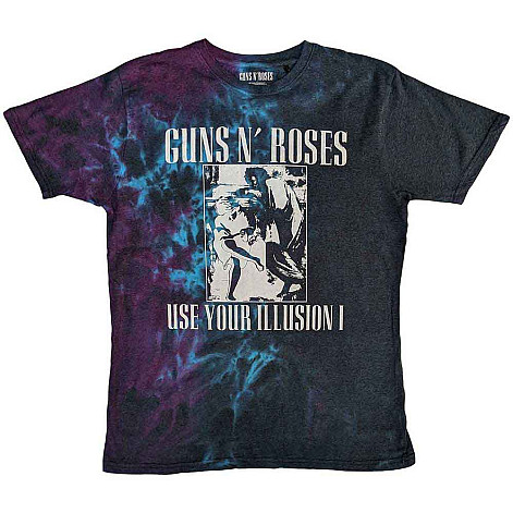 Guns N Roses tričko, Use Your Illusion Monochrome Dye Wash Blue, pánské