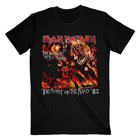 Iron Maiden tričko, NOTB The Beast On The Road Vintage Black, pánské