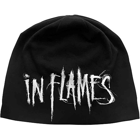 In Flames zimní bavlněný kulich, Logo Black, unisex