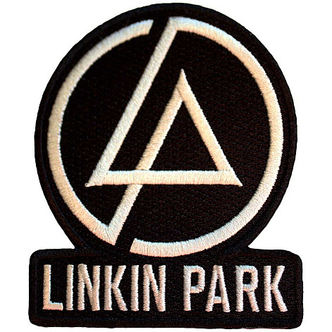 Linkin Park tkaná nášivka/nažehlovačka PES 83 x 100 mm, Concentric Text Logo