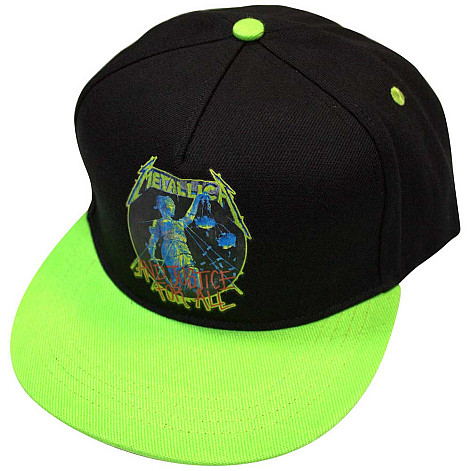 Metallica kšiltovka snapback, And Justice For All Black & Green, uni