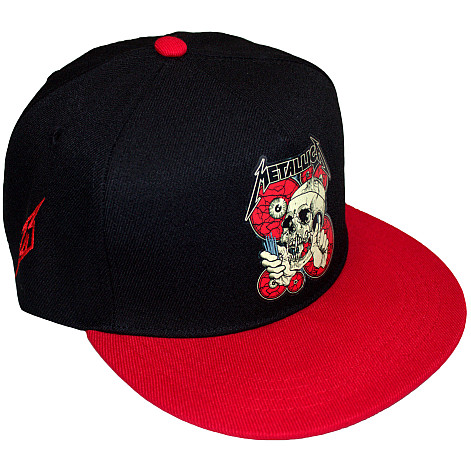 Metallica kšiltovka snapback, The Shortest Straw Red Eyes Black & Red, uni