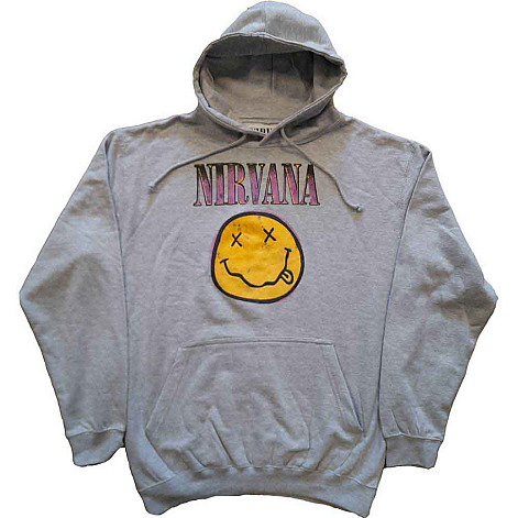 Nirvana mikina, Xerox Happy Face Pink Grey, pánská