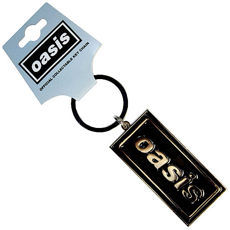 Oasis kovová klíčenka 58x28 mm, Logo