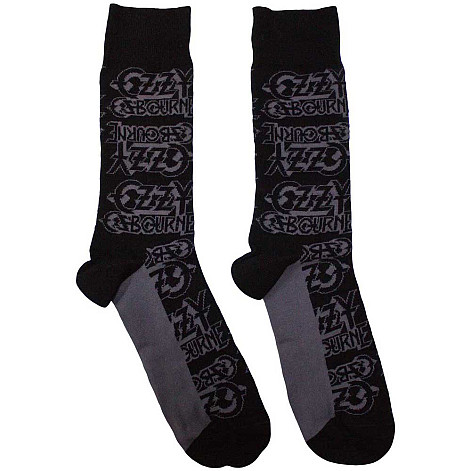 Ozzy Osbourne ponožky, Logo Repeat Black, unisex - velikost 7 až 11 (40 až 45)