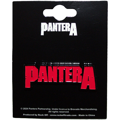 Pantera kovový odznak 40x15x2 mm, Red Logo