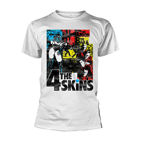 The 4 Skins tričko, The Good The Bad & The 4 Skins White, pánské