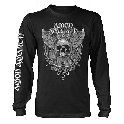 Amon Amarth tričko dlouhý rukáv, Grey Skull Black, pánské