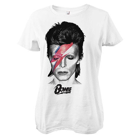 David Bowie tričko, Aladdin Sane Girly White, dámské