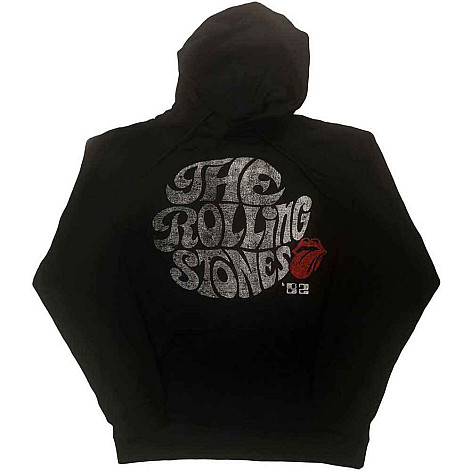 Rolling Stones mikina, Swirl Logo '82 Eco Black, pánská