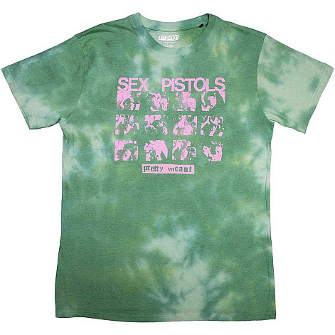 Sex Pistols tričko, Pretty Vacant Dye Wash Green, pánské