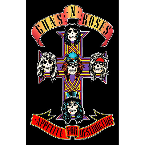 Guns N Roses textilní banner PES 70cm x 106cm, Appetite For Destruction