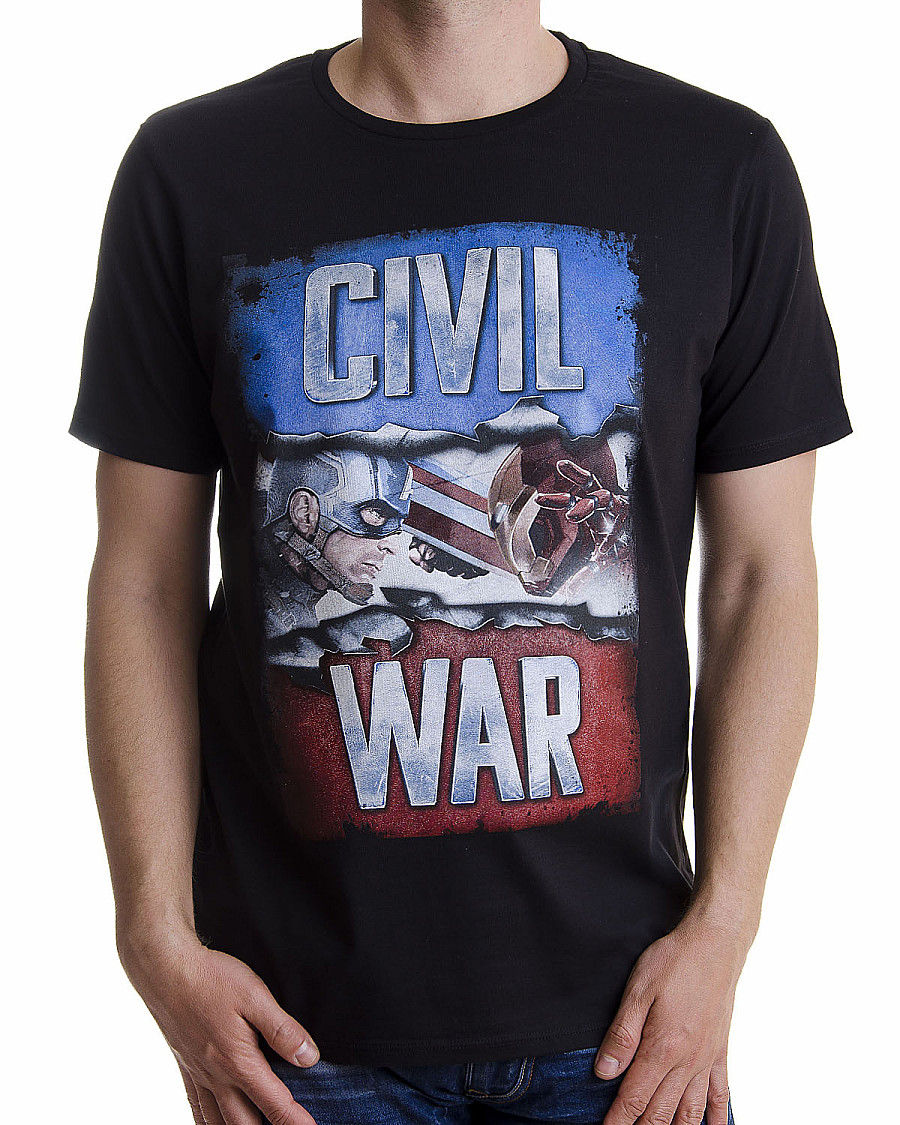 Captain America tričko, Civil War Cover, pánské, velikost M