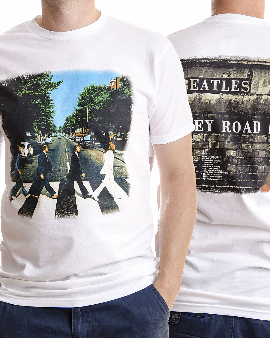 The Beatles tričko, Abbey Road White, pánské, velikost XL velikost XL nemá potisk na zádech