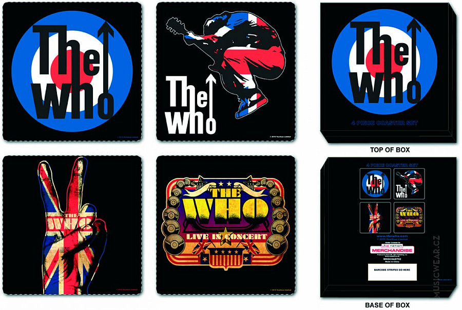 The Who set korkových podtácků 4ks, Mixed designs