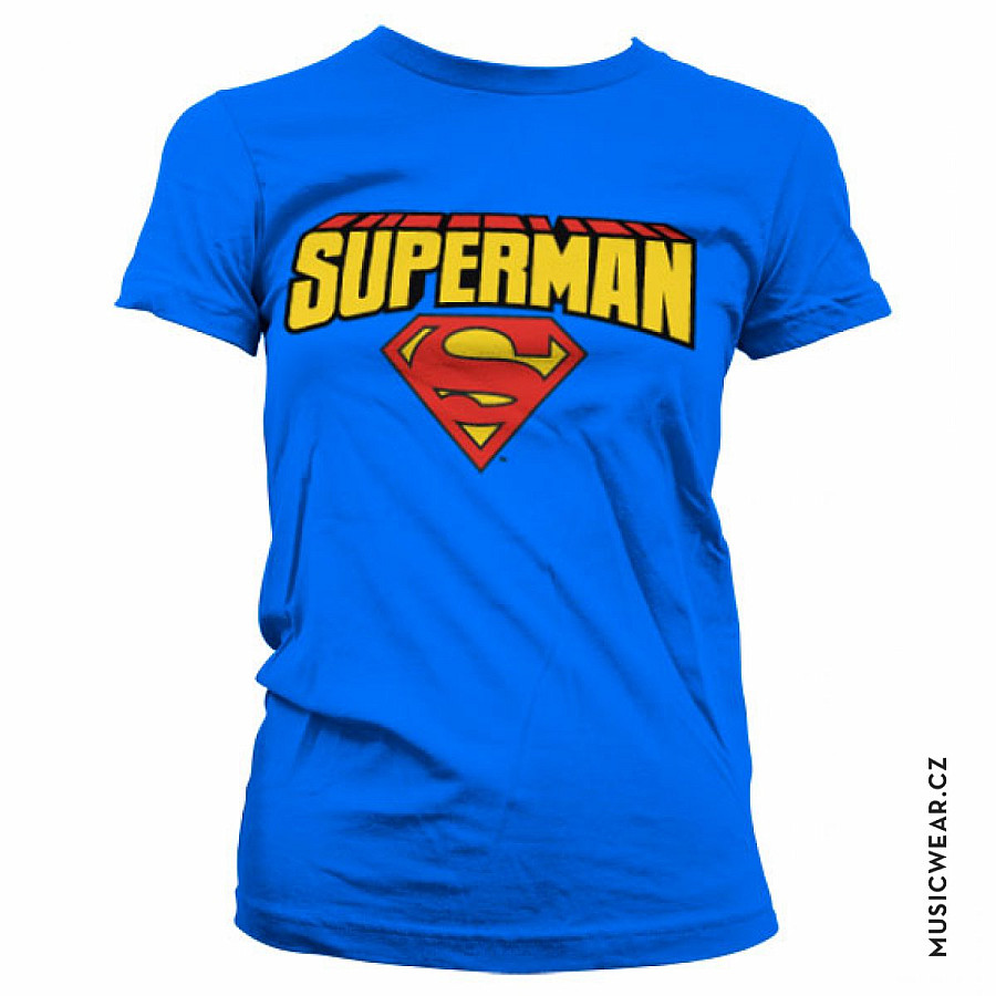 Superman tričko, Blockletter Logo Girly, dámské, velikost L