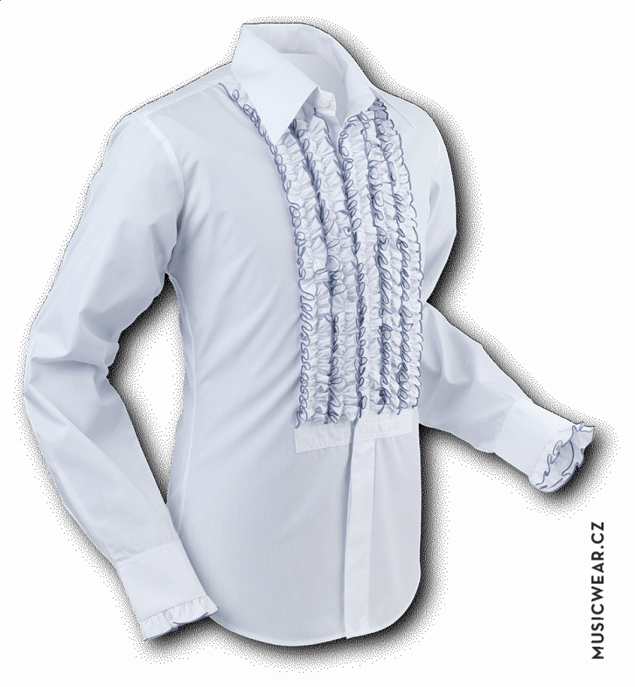 Pete Chenaski košile, White with Grey Trim, pánská, velikost M