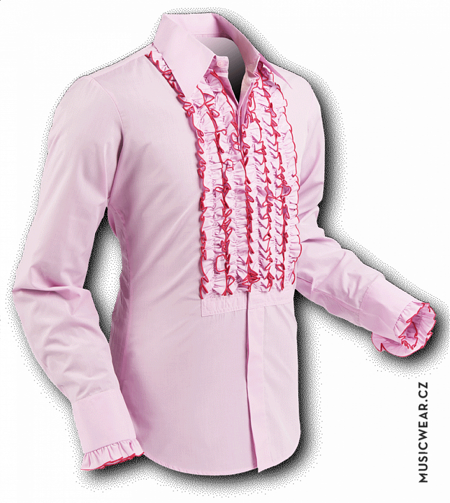 Pete Chenaski košile, Rose Pink with Dark Pink Trim, pánská, velikost M