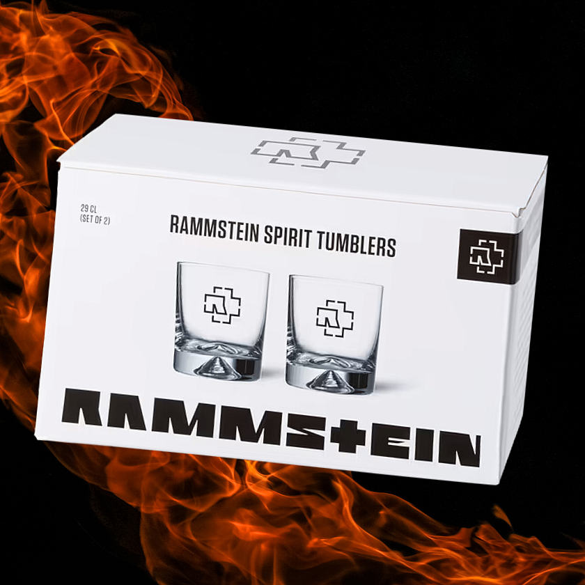 Rammstein whiskey sklenice 290 ml box 2ks, Rammstein Logo, uni