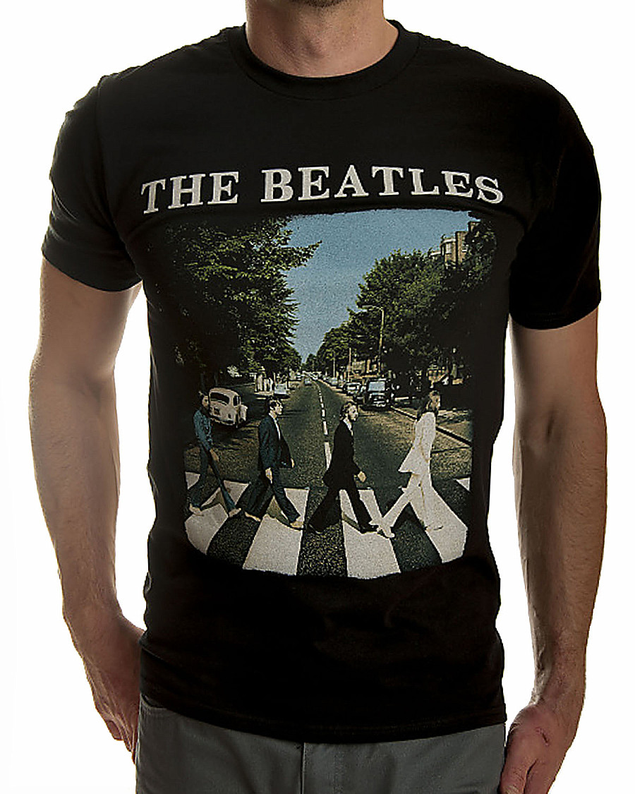 The Beatles tričko, Abbey Road &amp; Logo, pánské, velikost S