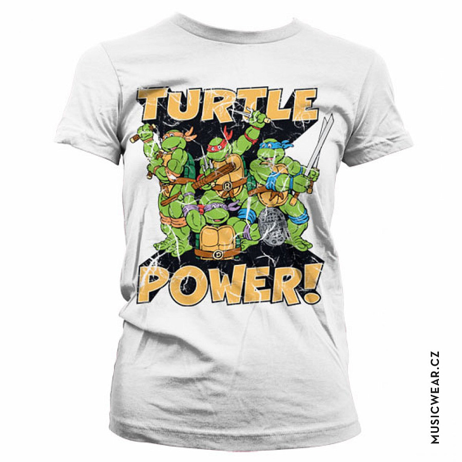 Želvy Ninja tričko, Turtle Power Girly, dámské, velikost M