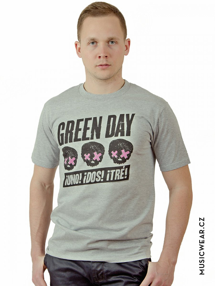 Green Day tričko, 3 Heads Better Than 1, pánské, velikost S