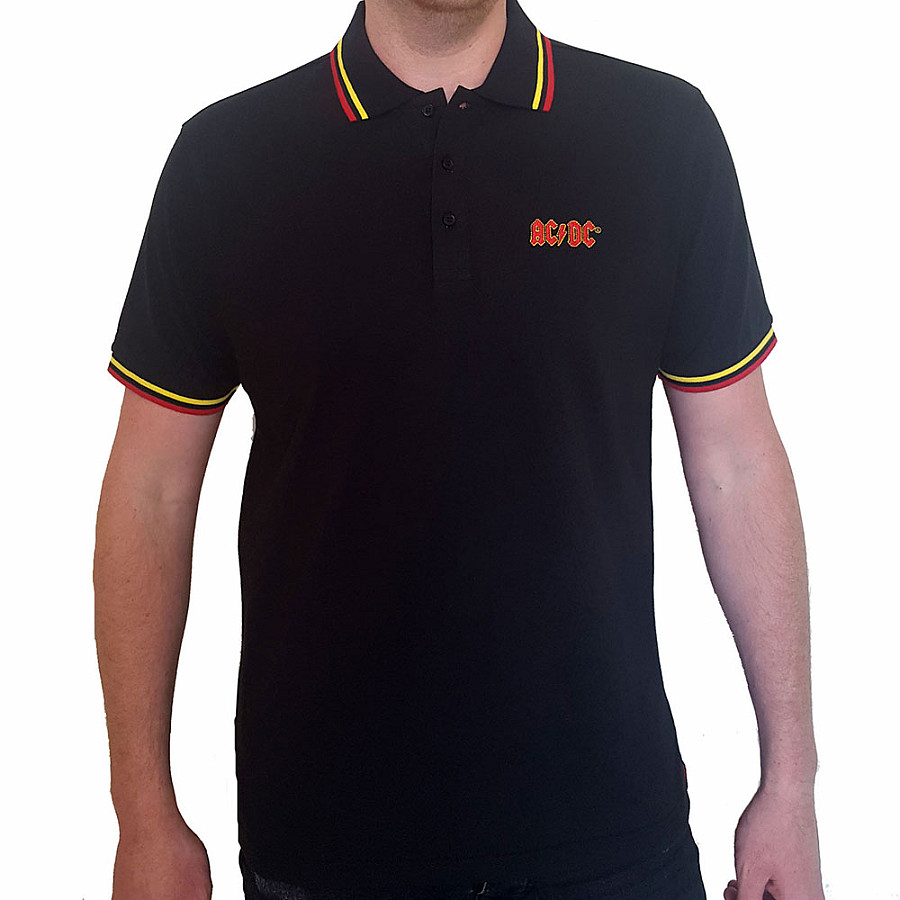 AC/DC tričko, Classic Logo Polo Black, pánské, velikost M