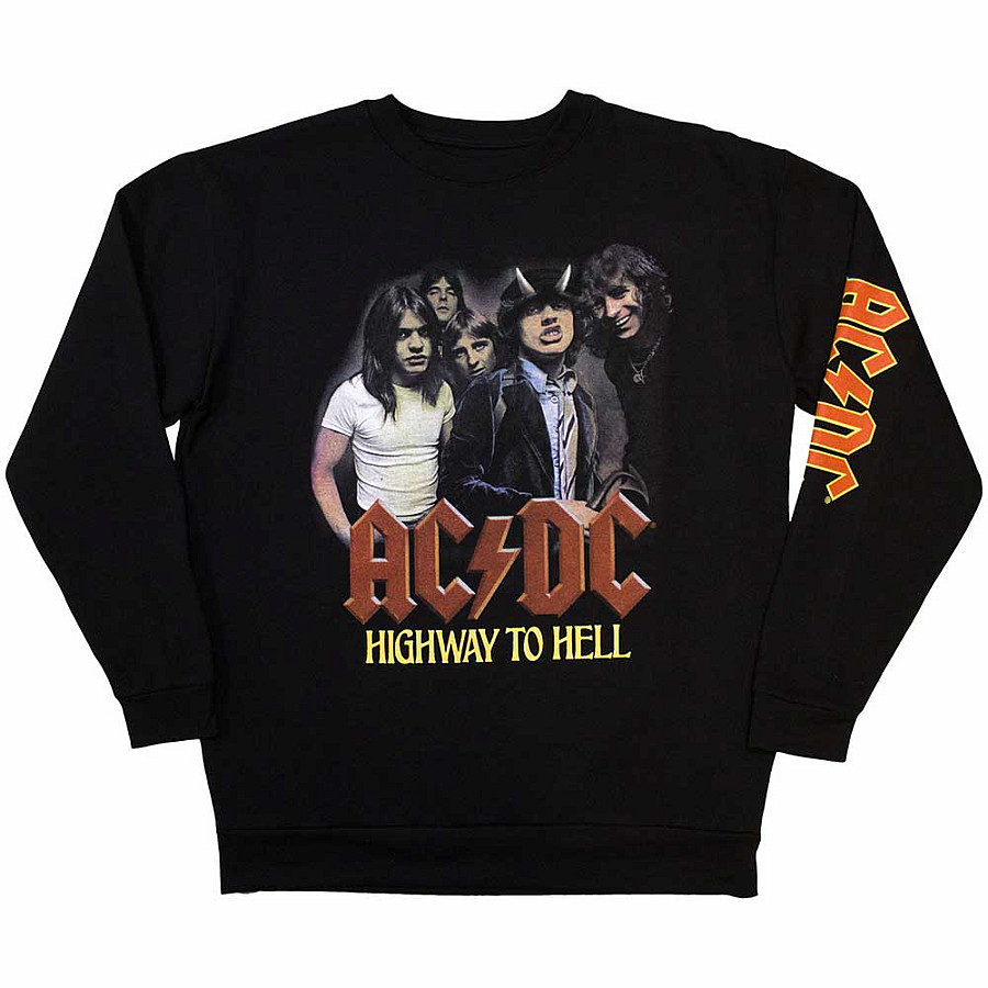 AC/DC mikina, Sweatshirt H2H Band Sleeve Print Black, pánská, velikost M