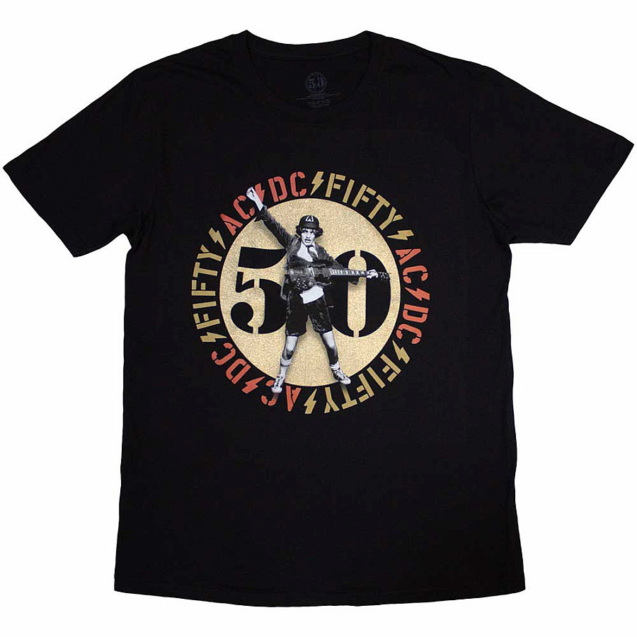 AC/DC tričko, Gold Emblem Black, pánské, velikost S