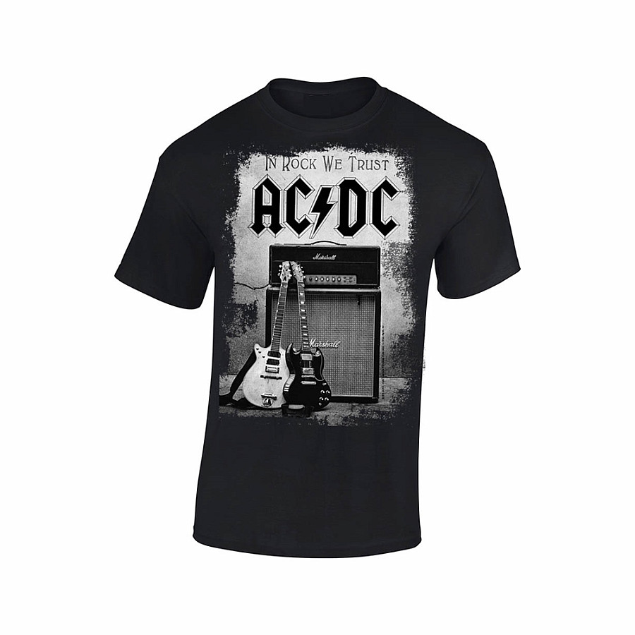 AC/DC tričko, In Rock We Trust Black, pánské, velikost M