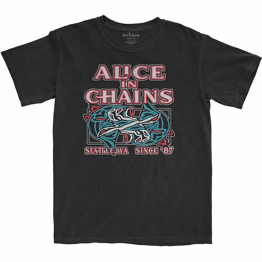 Alice in Chains tričko, Totem Fish Black, pánské, velikost XXL
