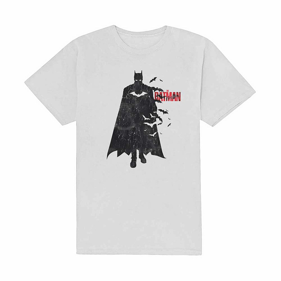 Batman tričko, The Batman Distressed Figure White, pánské, velikost XXL