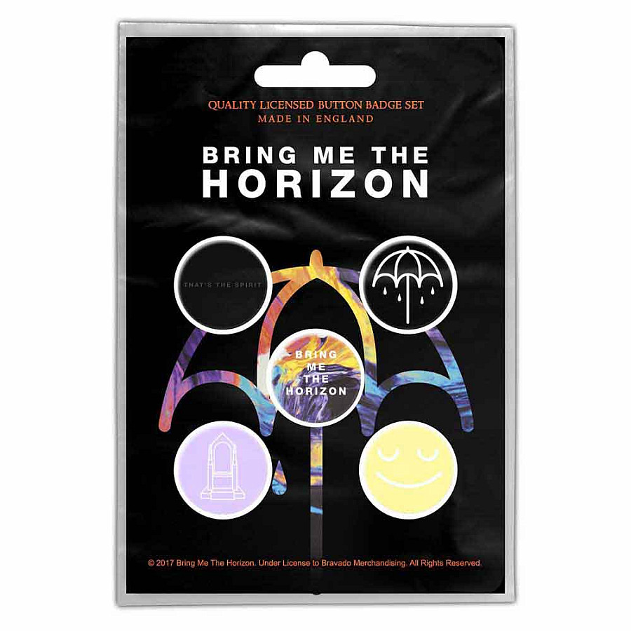 Bring Me The Horizon set 5-ti placek průměr 25 mm, That&#039;s the Spirit