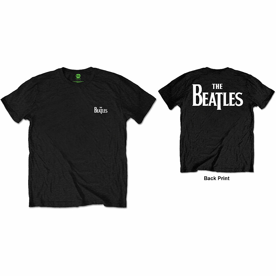 The Beatles tričko, Drop T Logo BP Black, pánské, velikost L