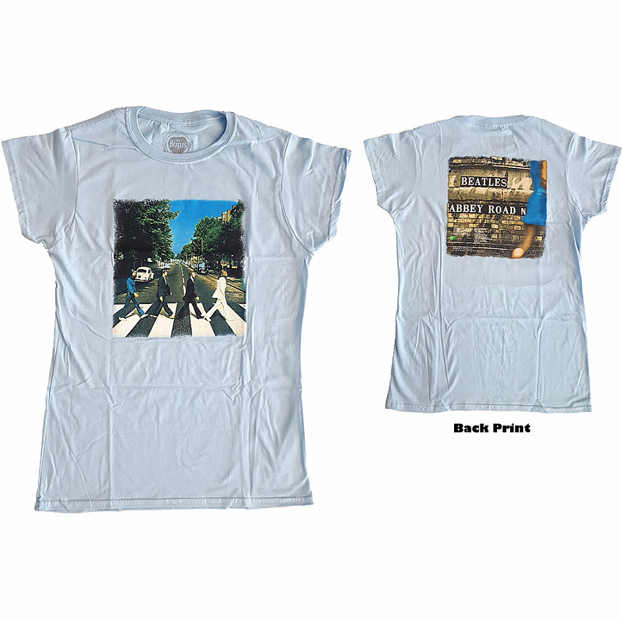 The Beatles tričko, Abbey Road BP Light Blue, dámské, velikost M