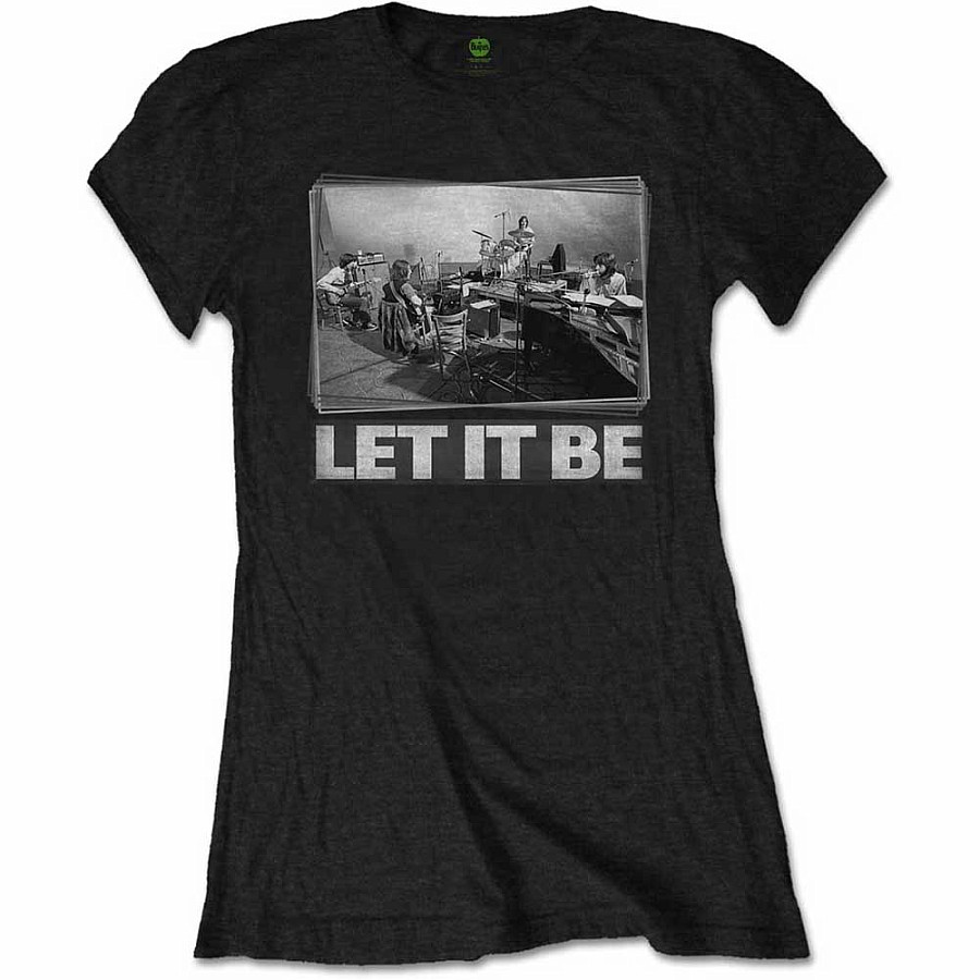 The Beatles tričko, Let It Be Studio Girly Black, dámské, velikost XL