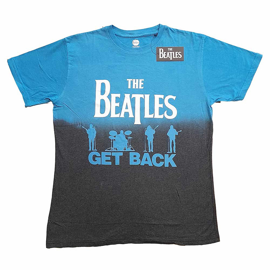 The Beatles tričko, Get Back Blue Dip-Dye, pánské, velikost XXL